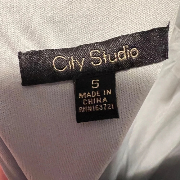 City Studios Juniors Lace-Up Floral Glitter Silver Charcoal Ball Gown Formal sz5 - Picture 12 of 16